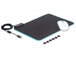 MOUSE PAD DELOCK RGB LED BLACK 350X260MM