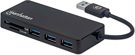 3-Port USB 3.2 Gen 1 Hub with Card Reade