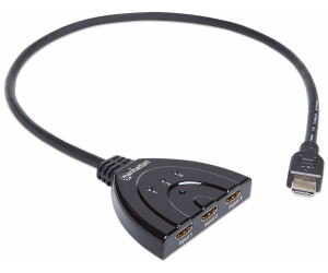 1080p 3-Port HDMI Switch, Integrated Cab