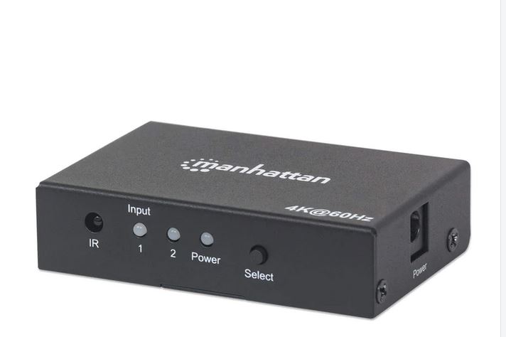 4K 2-Port HDMI Switch, 4K@60Hz, AC Power