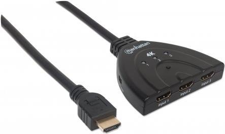 4K 3-Port HDMI Switch, 4K@60Hz, USB Powe