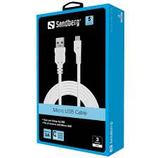 Sandberg MicroUSB Sync/Charge Cable 3m