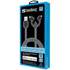 Sandberg 3in1 Lightning+MicroUSB+USB-C 1