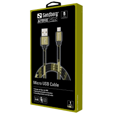 Sandberg MicroUSB Green Camouflage 1m