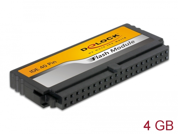 IDE FLASH MODULE 40PIN DELOCK 4GB VERTIC