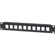 10" Blank Patch Panel, 1U, Ten Ports, Bl