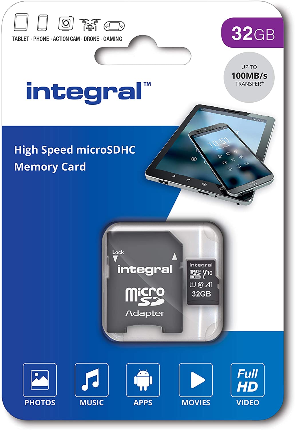 32GB Integral V10 High Speed microSDHC