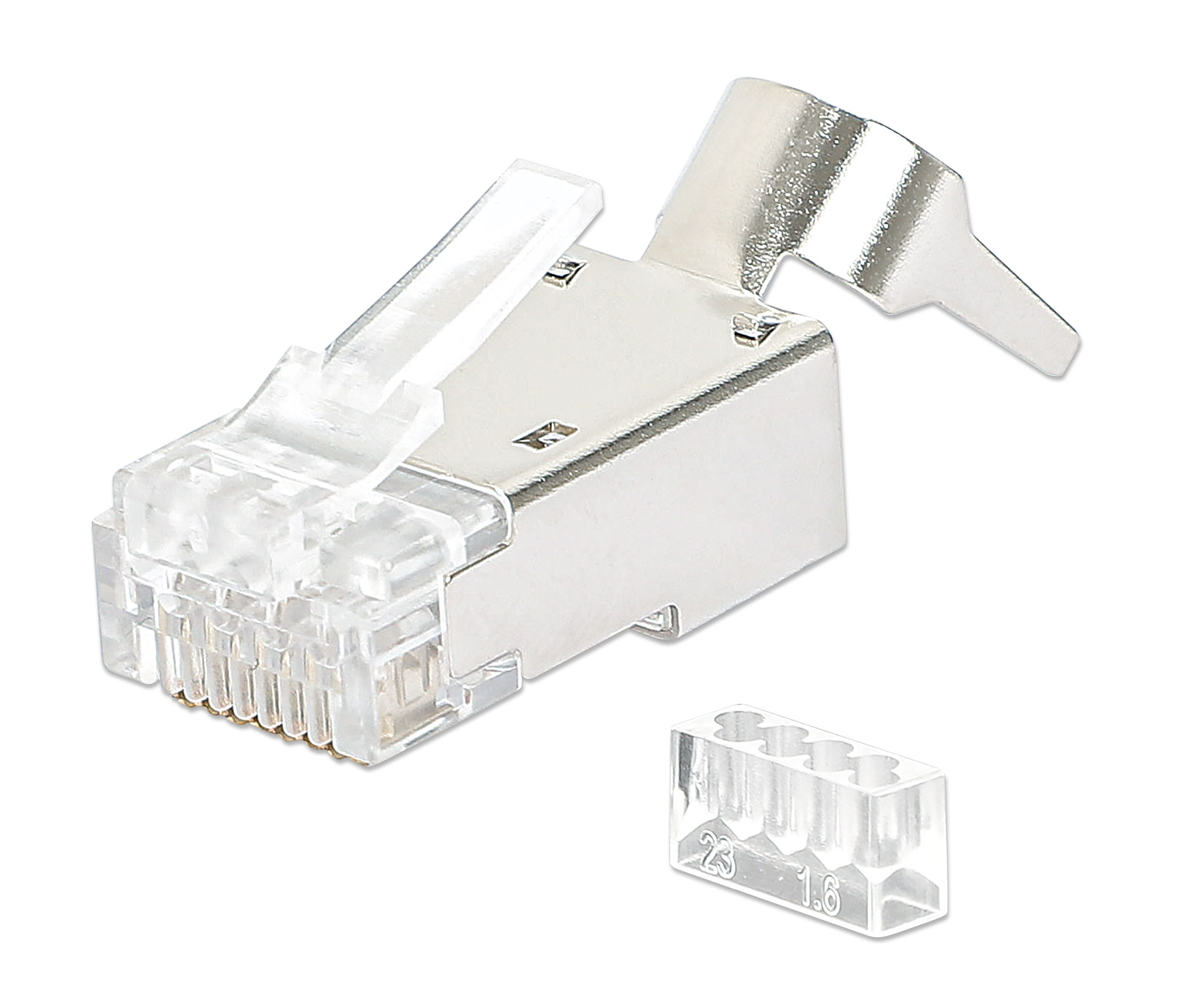 50-Pack Cat6A RJ45 Modular Plugs Pro Lin
