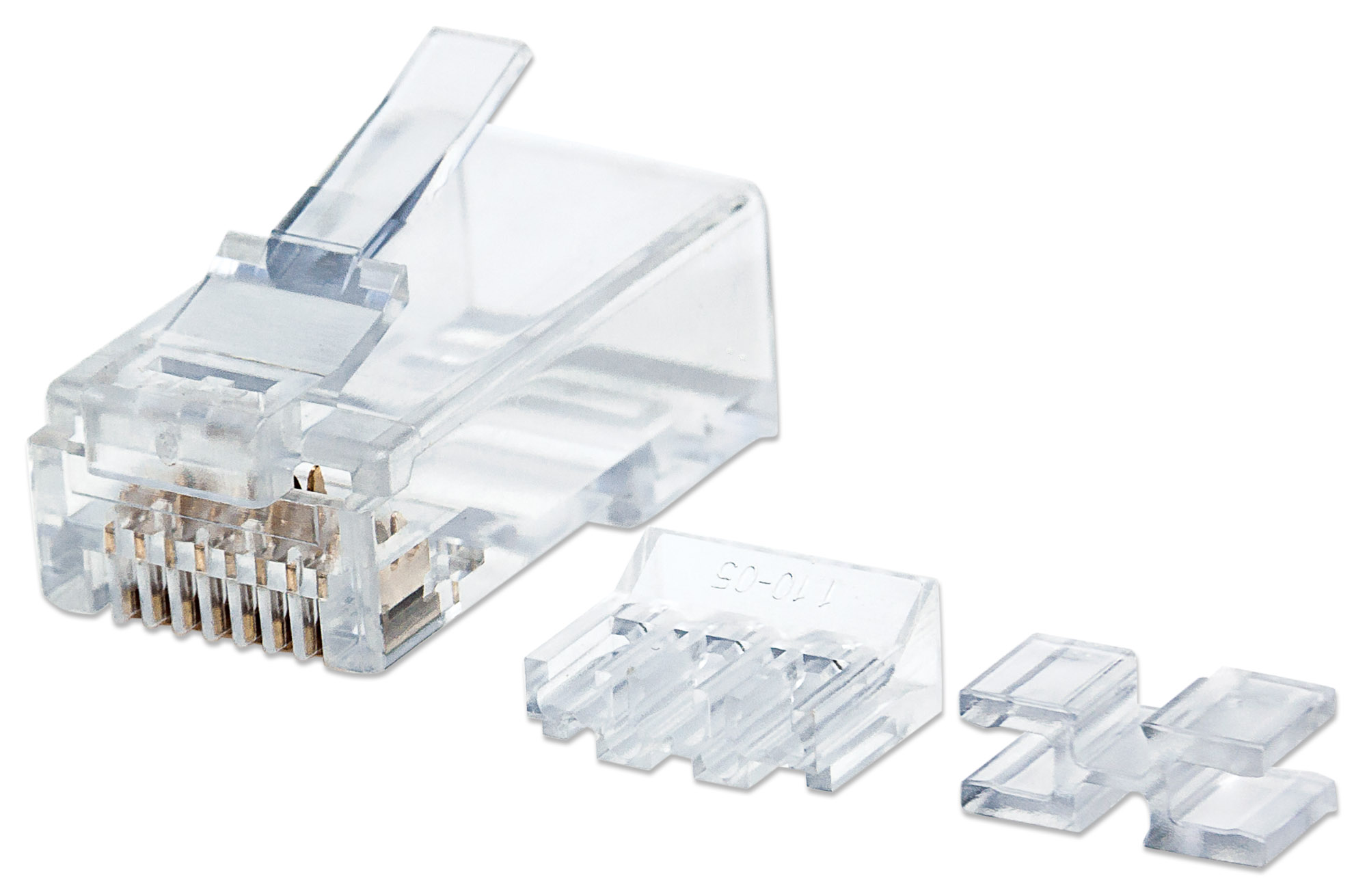 80-Pack Cat6A RJ45 Modular Plugs, UTP, 3