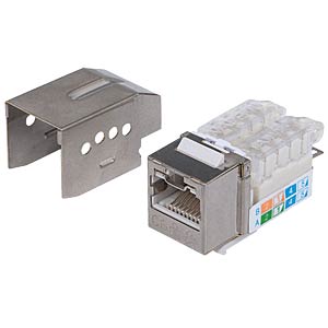 Locking Cat6A Keystone Jack, FTP, Toolle