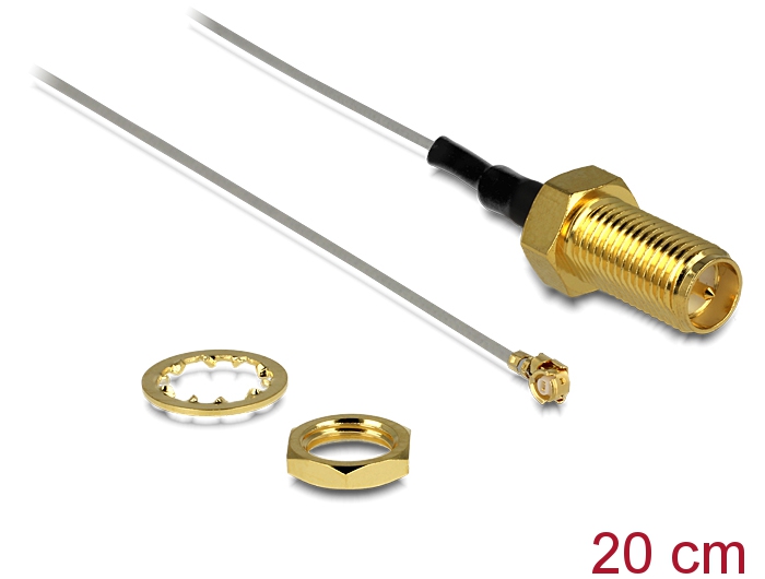 Delock Antenna Cable RP-SMA jack bulkhea