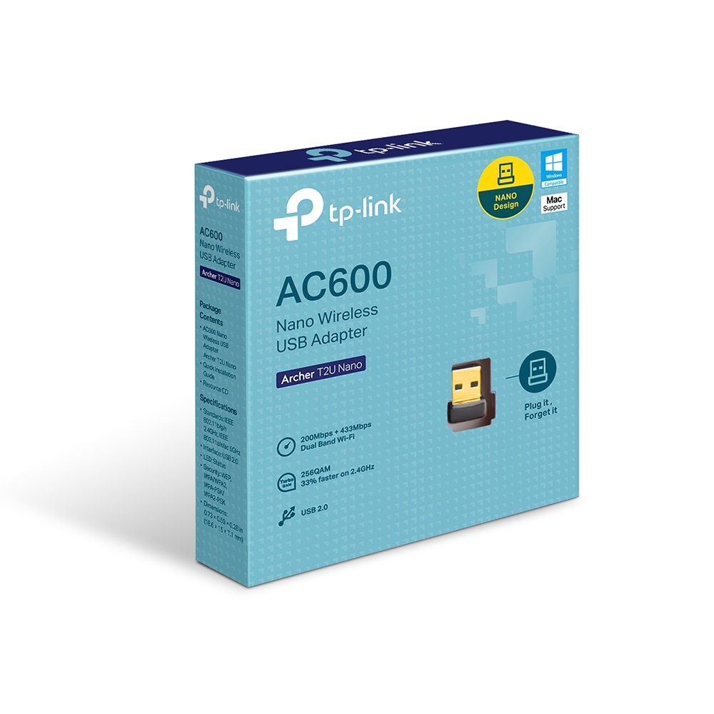 AC600 Nano Wi-Fi USB Adapter,433Mbps a