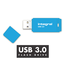128GB Integral Neon Blue USB3.0 Flash Dr
