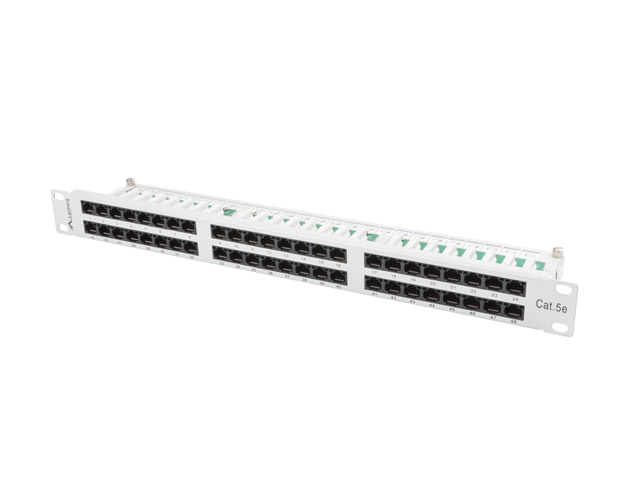 PATCH PANEL 48 PORT 1U 19" CAT.5E GREY L