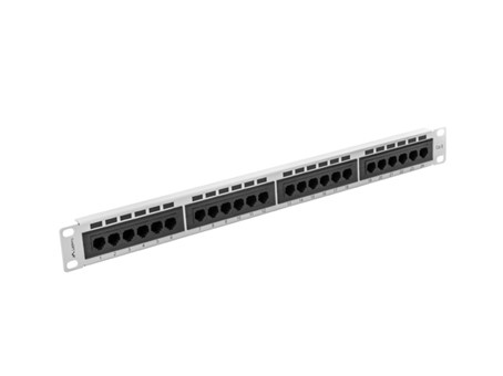 PATCH PANEL 24 PORT 1U 19" CAT.6 GREY LA