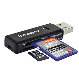 Integral SD/microSD Card Reader in Ret